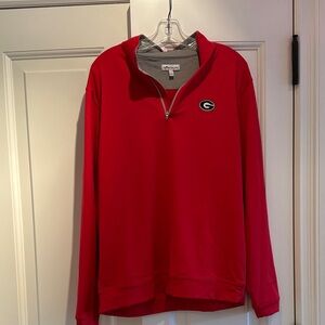 Peter Millar Crimson Zip-Up Sweater